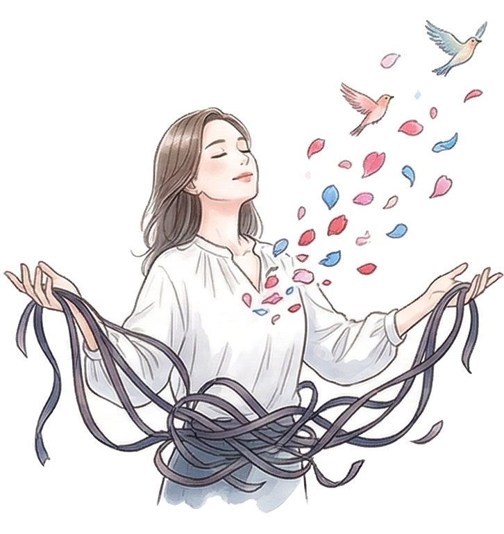感情を押し込めてきた自分を解放したい方のイメージ