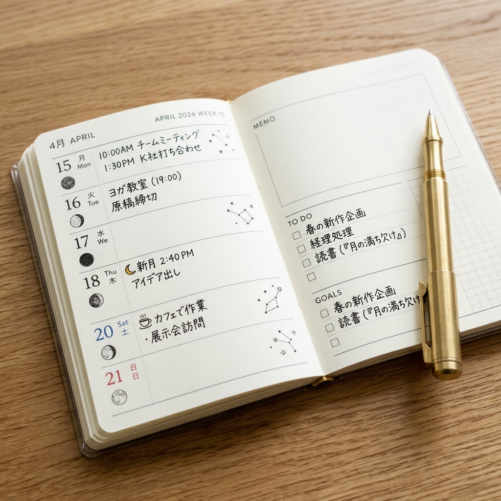 手帳レイアウトのこだわり
